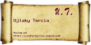 Ujlaky Tercia névjegykártya